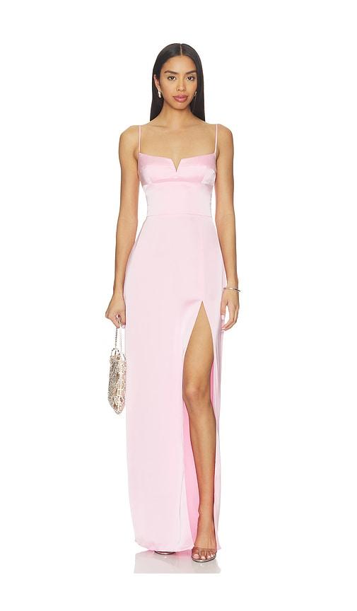 Amanda Uprichard Lrya Maxi Dress in Pink by AMANDA UPRICHARD