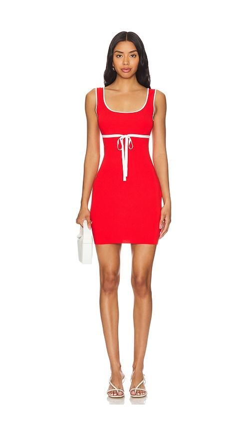 Amanda Uprichard Lucy Knit Mini Dress in Red by AMANDA UPRICHARD