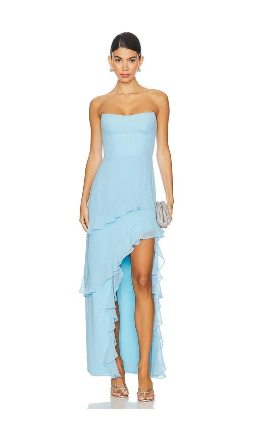 Amanda Uprichard Magnolia Dress in Baby Blue by AMANDA UPRICHARD