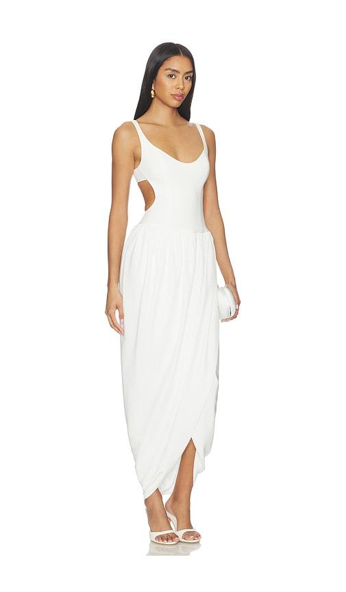 Amanda Uprichard Marcelline Midi Dress in White by AMANDA UPRICHARD