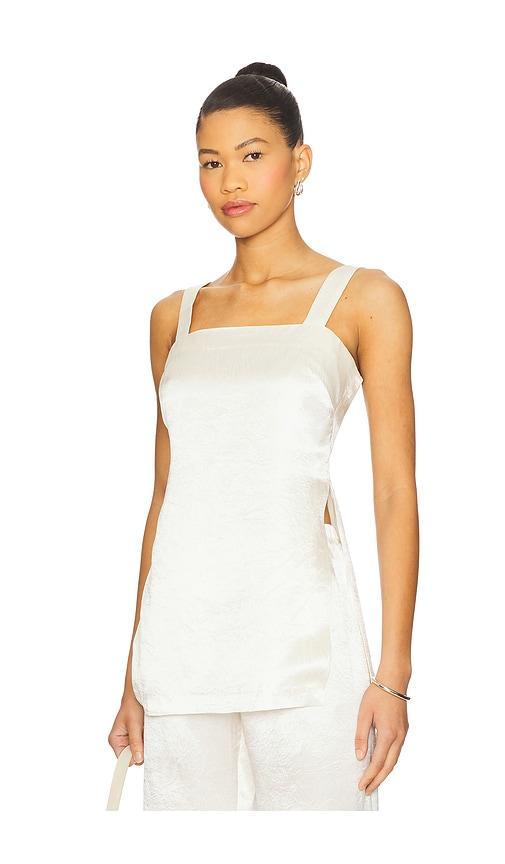 Amanda Uprichard Mariko Top in Ivory by AMANDA UPRICHARD