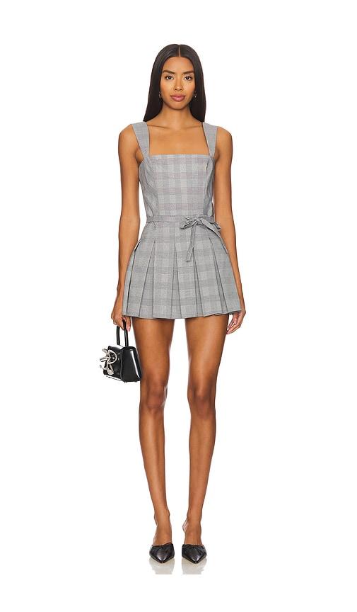 Amanda Uprichard Mercy Skort Romper in Grey by AMANDA UPRICHARD
