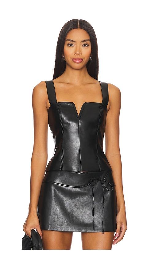 Amanda Uprichard Nia Top in Black by AMANDA UPRICHARD