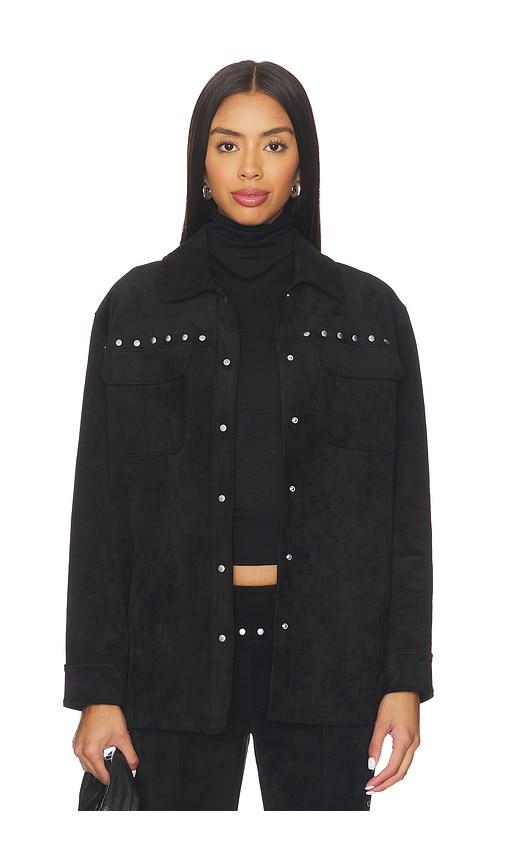 Amanda Uprichard Nirvana Suede Jacket in Black by AMANDA UPRICHARD