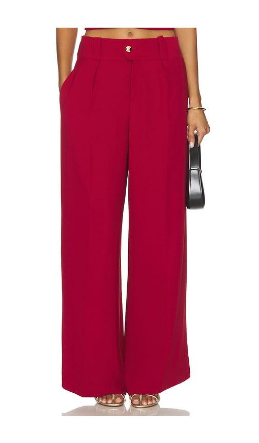 Amanda Uprichard Noho Pants in Red by AMANDA UPRICHARD