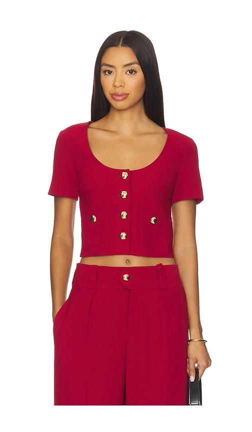 Amanda Uprichard Noho Top in Red by AMANDA UPRICHARD