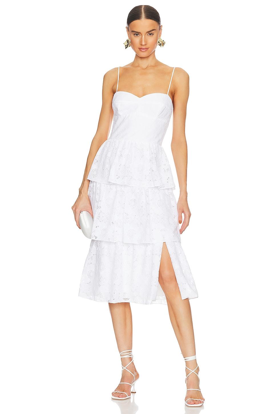 Amanda Uprichard Rosalia Dress in White by AMANDA UPRICHARD