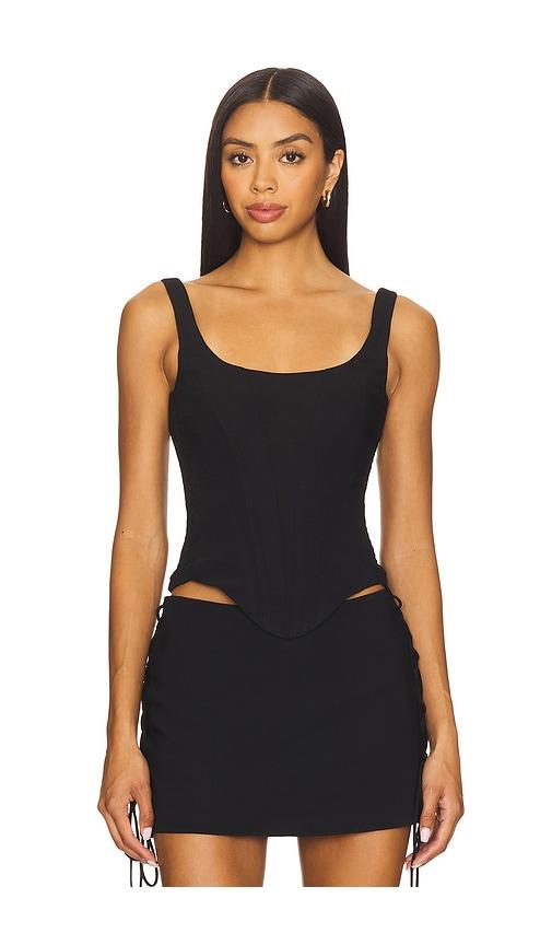 Amanda Uprichard Ryland Top in Black by AMANDA UPRICHARD