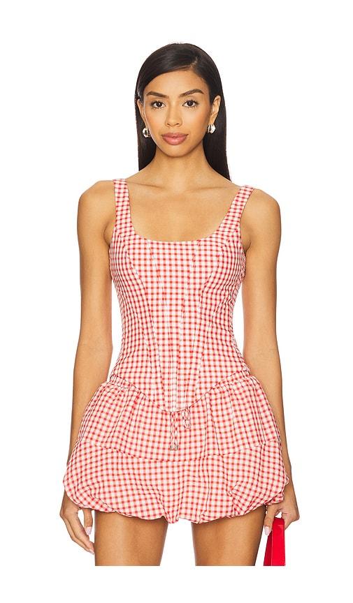 Amanda Uprichard Ryland Top in Red by AMANDA UPRICHARD