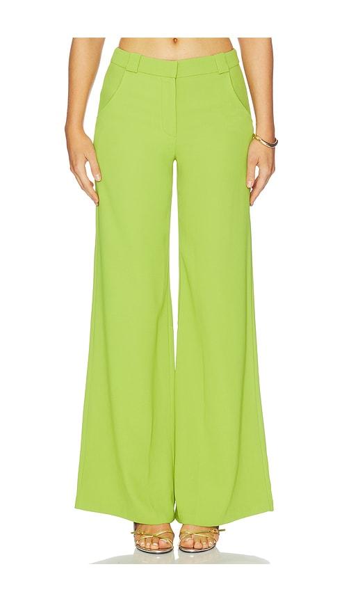 Amanda Uprichard Saddler Pants in Green by AMANDA UPRICHARD
