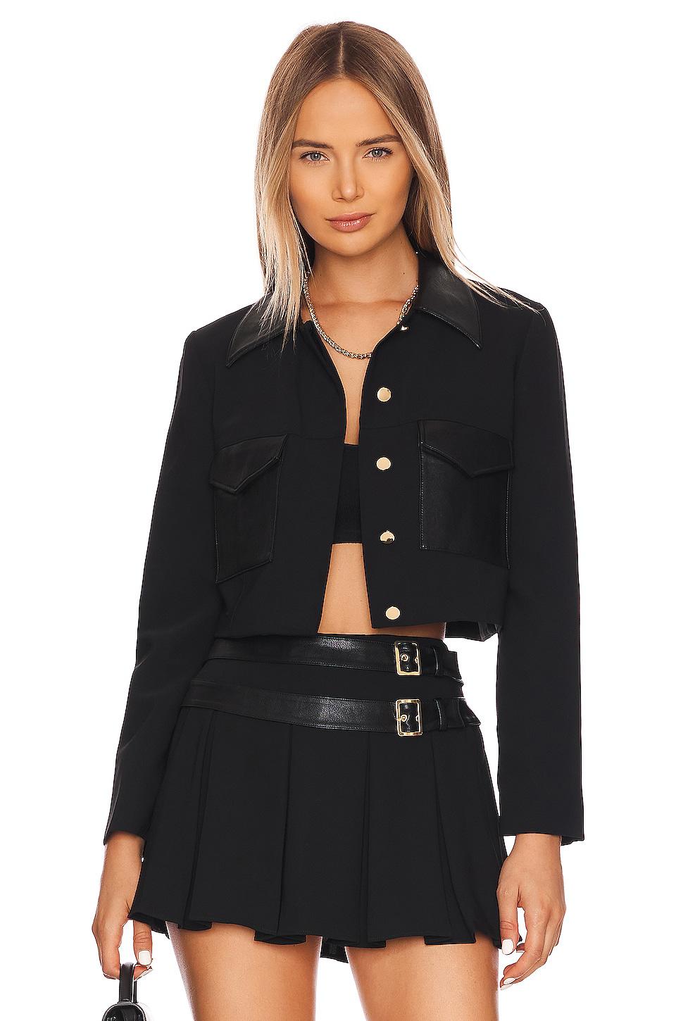 Amanda Uprichard Sanders Jacket in Black by AMANDA UPRICHARD