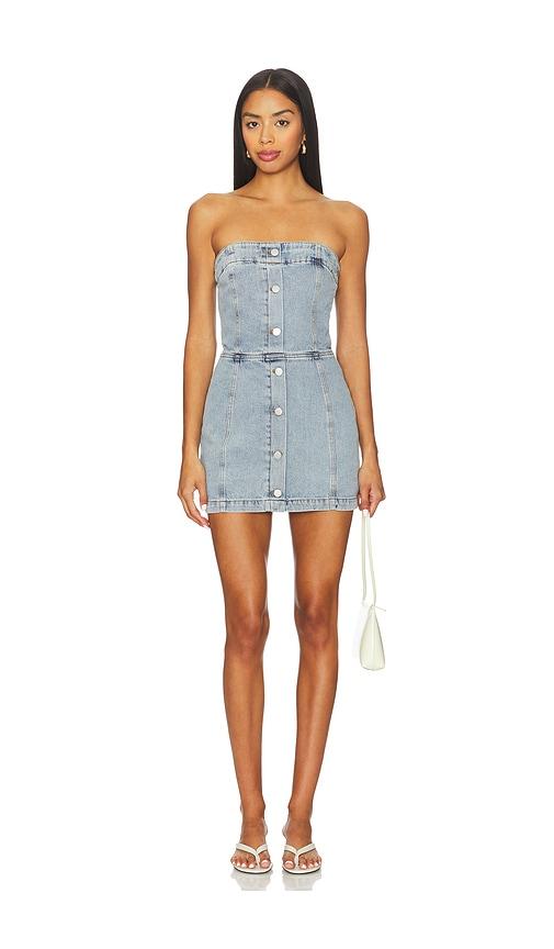 Amanda Uprichard Scorpio Skort Romper in Blue by AMANDA UPRICHARD