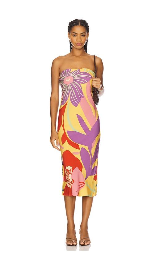 Amanda Uprichard Shiran Dress in Yellow,Purple by AMANDA UPRICHARD