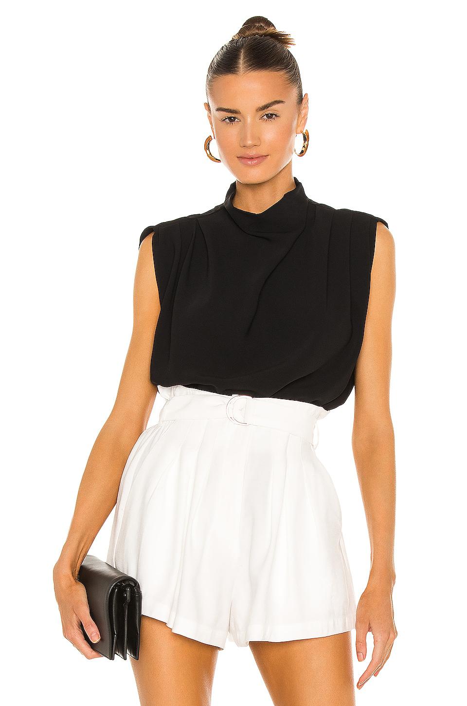Amanda Uprichard Sleeveless Fabienne Top in Black by AMANDA UPRICHARD
