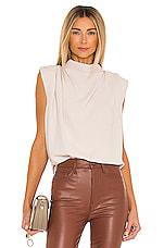 Amanda Uprichard Sleeveless Fabienne Top in Cream by AMANDA UPRICHARD