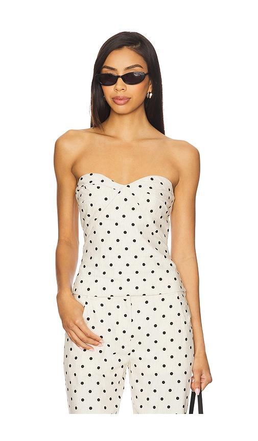 Amanda Uprichard Soho Top in Beige by AMANDA UPRICHARD