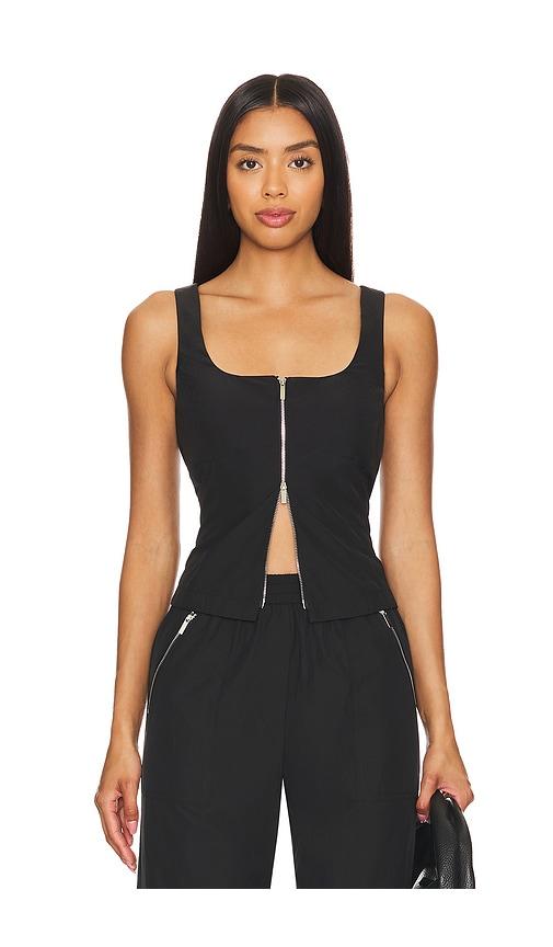 Amanda Uprichard Violet Top in Black by AMANDA UPRICHARD