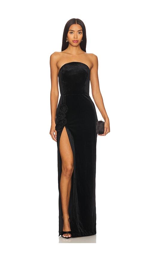 Amanda Uprichard Wolfe Gown in Black by AMANDA UPRICHARD
