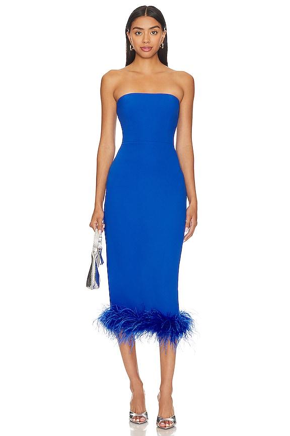 Amanda Uprichard X Revolve Simpson Dress in Royal by AMANDA UPRICHARD