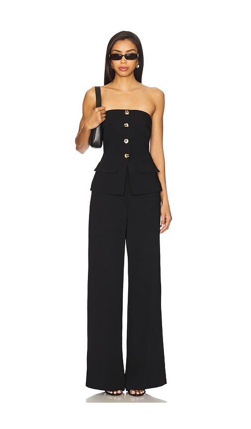 Amanda Uprichard Yadira Jumpsuit in Black by AMANDA UPRICHARD