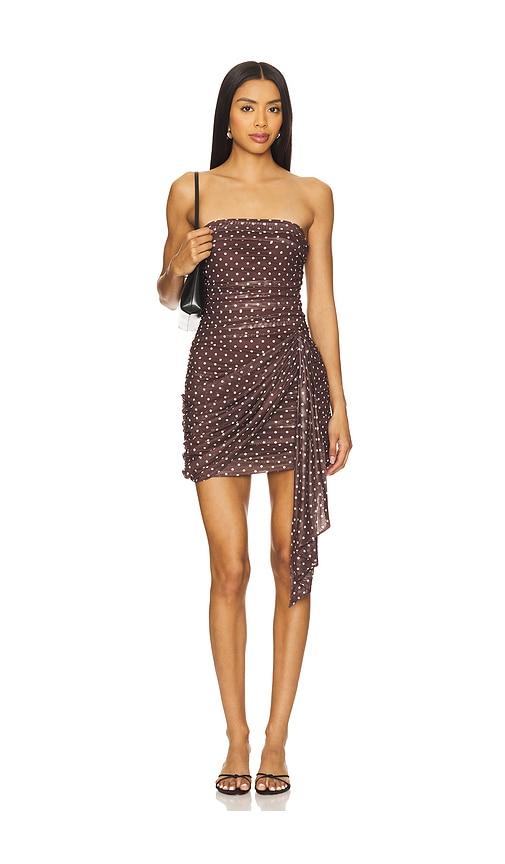 Amanda Uprichard x REVOLVE Anja Dress in Chocolate by AMANDA UPRICHARD