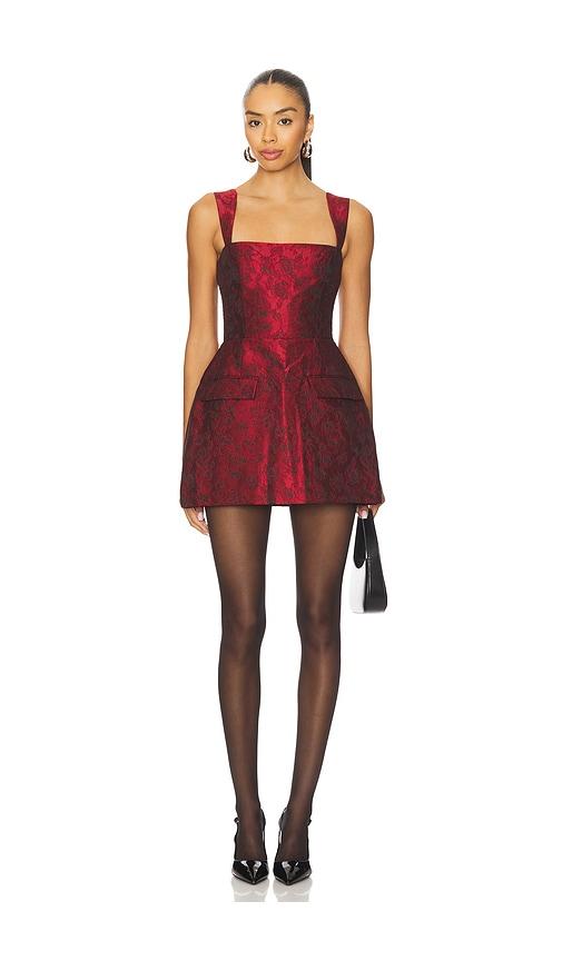 Amanda Uprichard x REVOLVE Bethany Romper in Burgundy by AMANDA UPRICHARD