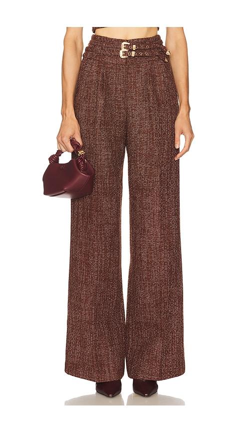 Amanda Uprichard x REVOLVE Blythe Pants in Brown by AMANDA UPRICHARD