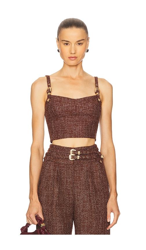 Amanda Uprichard x REVOLVE Blythe Top in Brown by AMANDA UPRICHARD