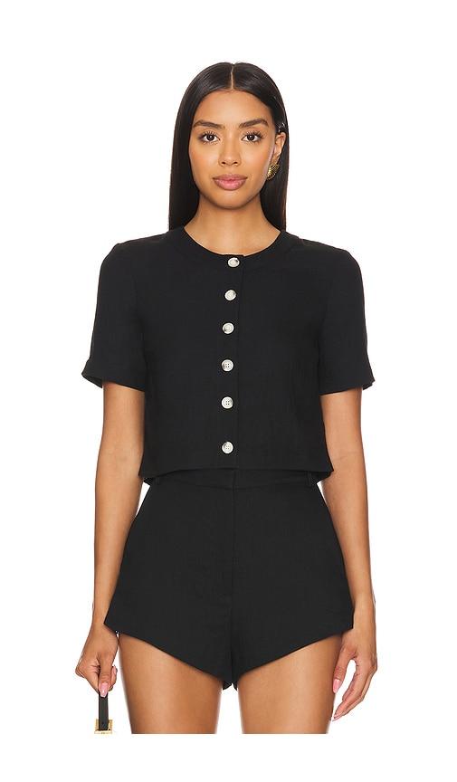 Amanda Uprichard x REVOLVE Braswell Top in Black by AMANDA UPRICHARD