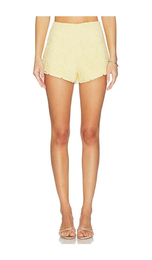 Amanda Uprichard x REVOLVE Cara Shorts in Lemon by AMANDA UPRICHARD