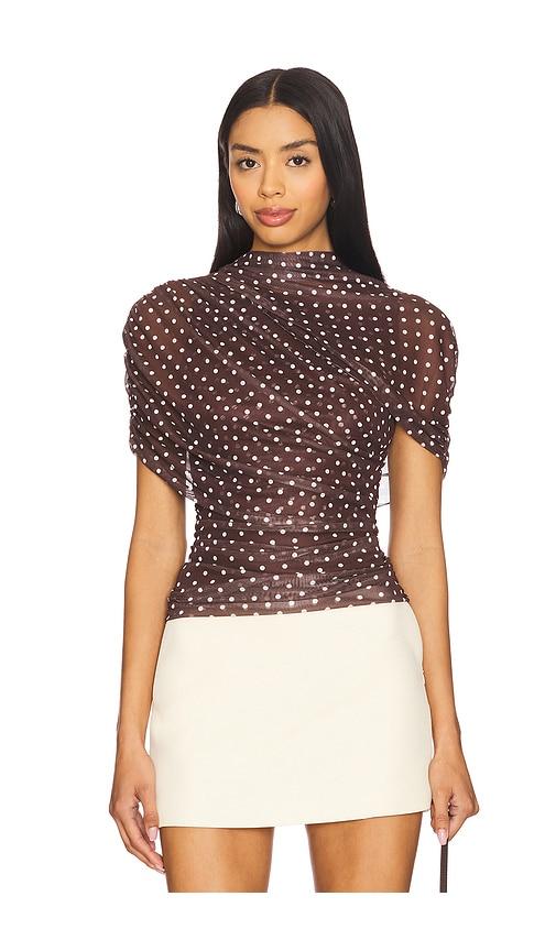 Amanda Uprichard x REVOLVE Evianna Top in Brown by AMANDA UPRICHARD