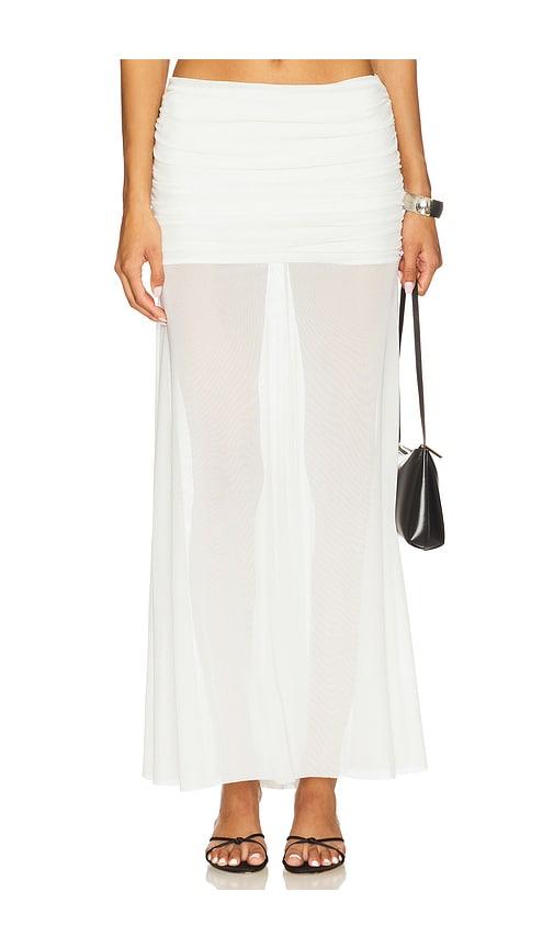Amanda Uprichard x REVOLVE Leo Skirt in Ivory by AMANDA UPRICHARD