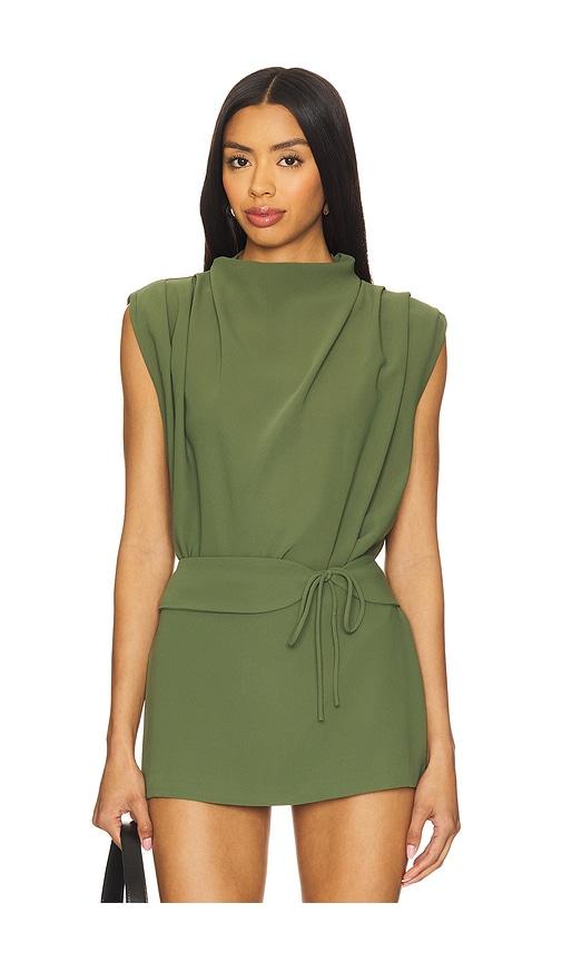 Amanda Uprichard x REVOLVE Sleeveless Fabienne Top in Olive by AMANDA UPRICHARD