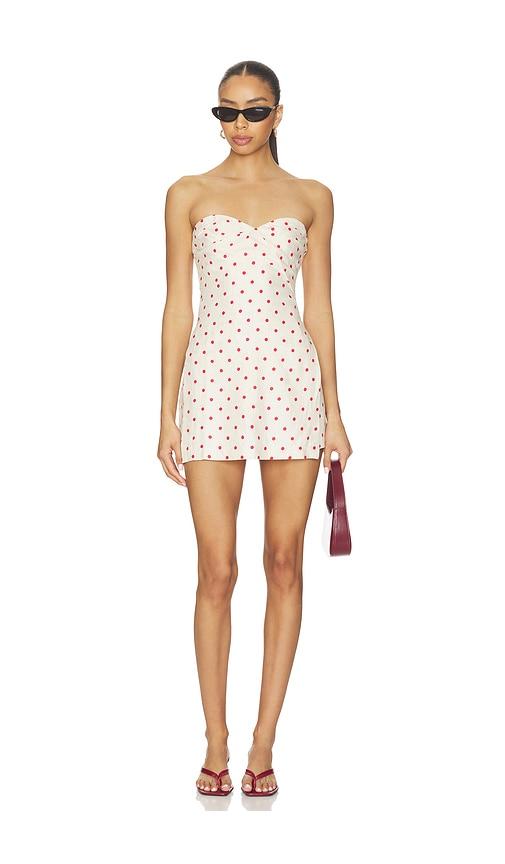Amanda Uprichard x REVOLVE Soho Skort Romper in Beige by AMANDA UPRICHARD
