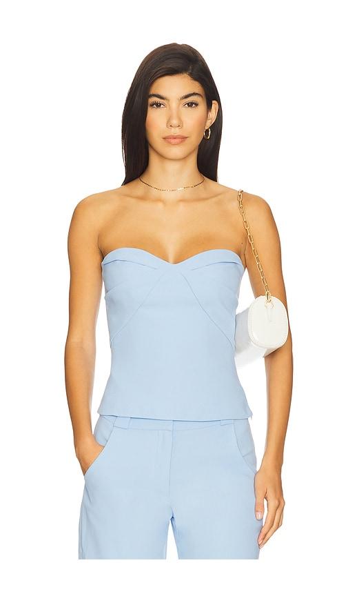 Amanda Uprichard x REVOLVE Soho Top in Baby Blue by AMANDA UPRICHARD