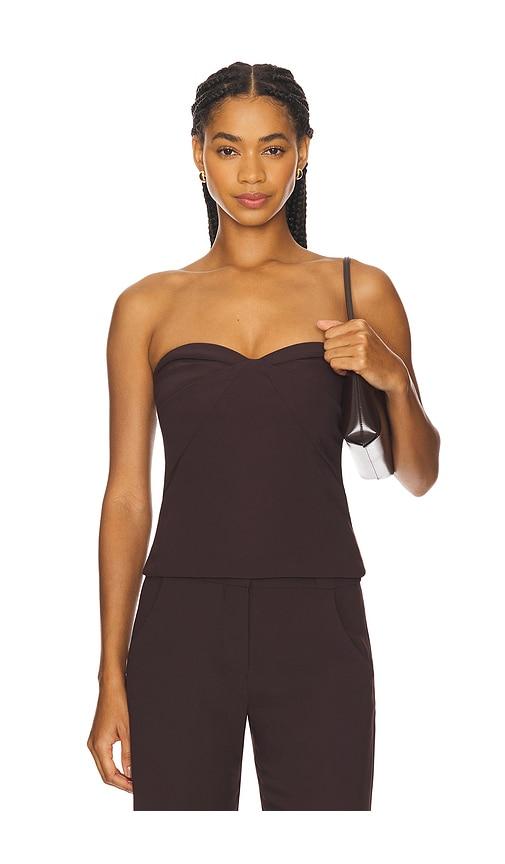 Amanda Uprichard x REVOLVE Soho Top in Brown by AMANDA UPRICHARD