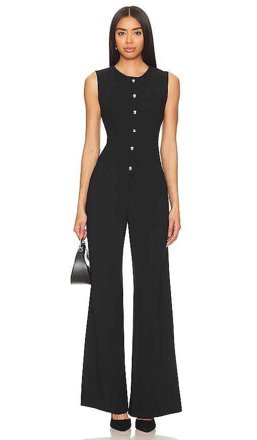 Amanda Uprichard x REVOLVE Tori Jumpsuit in Black by AMANDA UPRICHARD