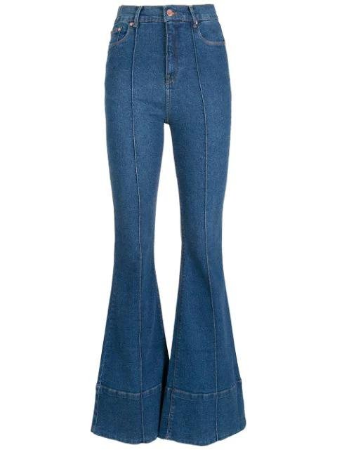 high-rise flared jeans by AMAPO