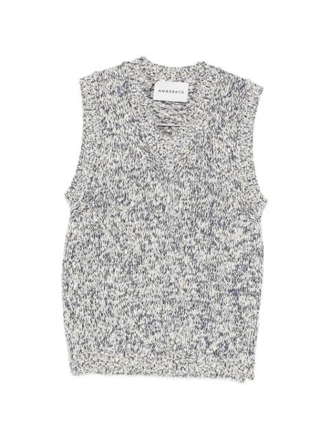 marl-effect vest by AMARANTO