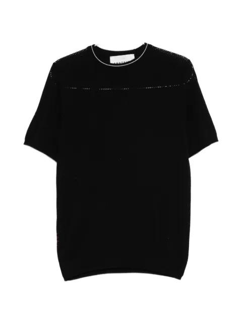open-knit T-shirt by AMARANTO