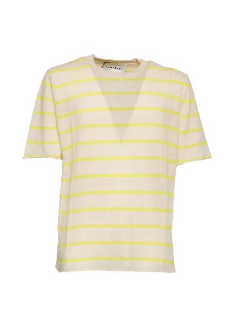striped short-sleeve T-shirt by AMARANTO