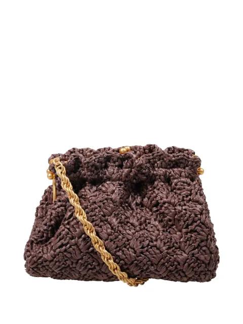 Raviolo woven-design chain-strap clutch bag by AMATO DANIELE