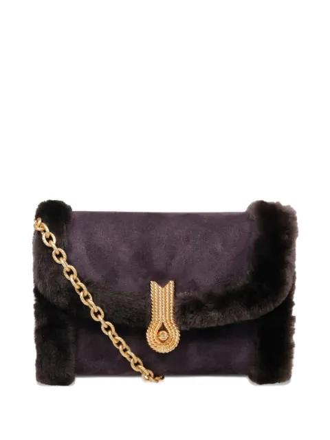 fur-trim chain satchel by AMATO DANIELE