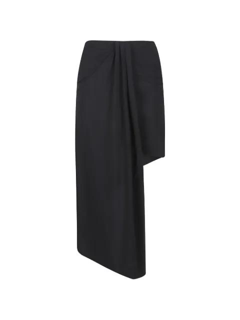 Emma draped-detail asymmetric skirt by AMAZUIN