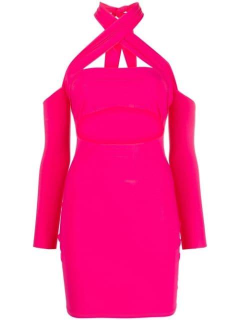 cut-out mini dress by AMAZUIN