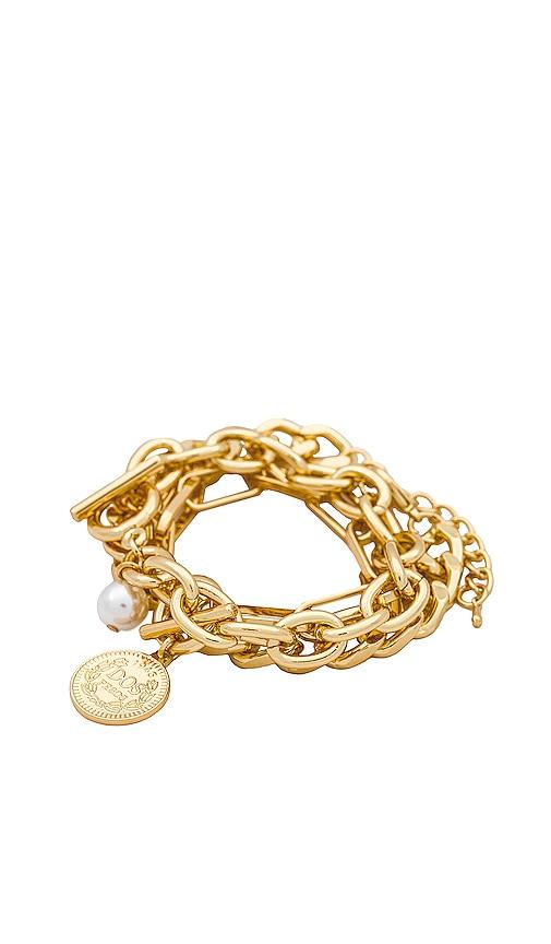 Amber Sceats x REVOLVE Lola Bracelet Set in Metallic Gold by AMBER SCEATS