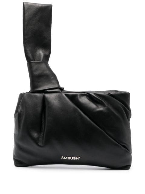 Nejiri leather clutch bag by AMBUSH