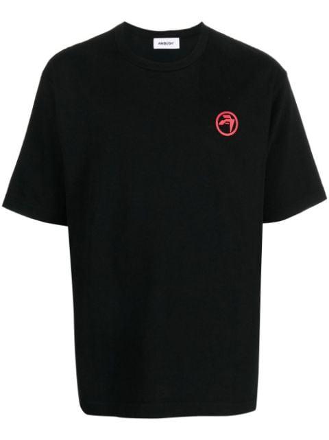 Records-print cotton T-shirt by AMBUSH