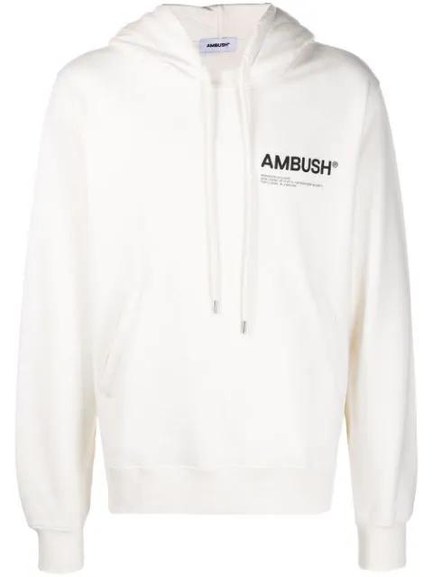 Workshop logo-print hoodie by AMBUSH