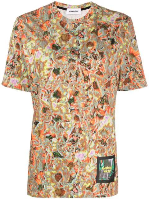 abstract-print T-shirt by AMBUSH